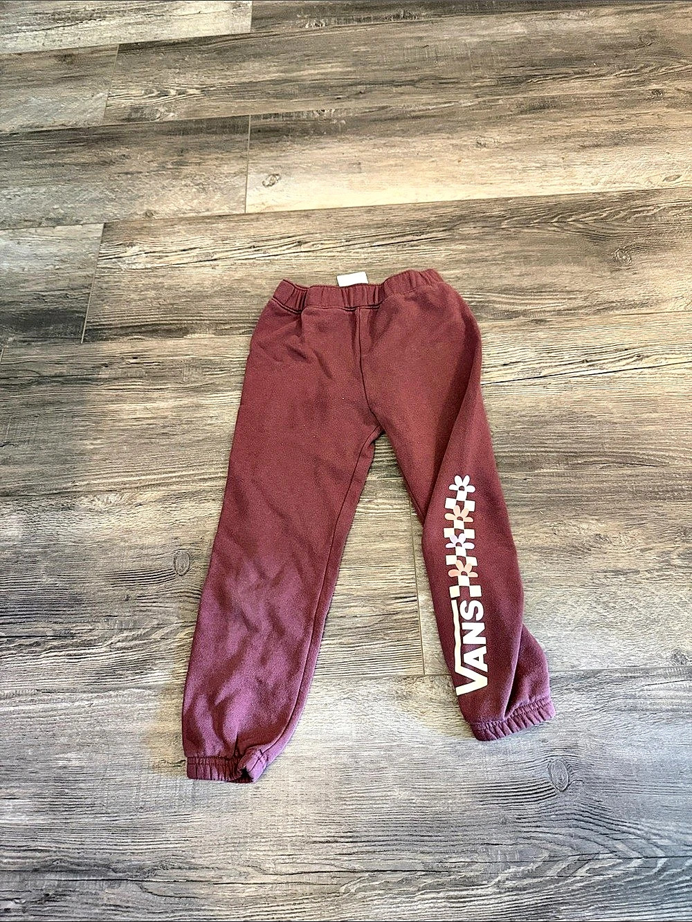 Vans Versa Fleece Checkered Logo Sweatpants Joggers Boys Sweatpants Purple Size